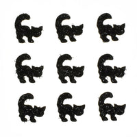 Wholesale 500pcs Padded Cat 1" Embellishment - Black