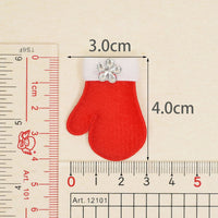 Wholesale Padded Christmas Gloves 1.25" Embellishment - Red