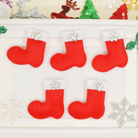 Wholesale Padded Christmas Boots 1.5" Embellishment - Red