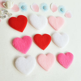 Wholesale Padded Furry Heart 1.75" Embellishment - U PICK