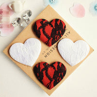 Wholesale 500pcs Padded Satin Lace Heart 1.75" Embellishment - U PICK