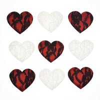 Wholesale Padded Satin Lace Heart 1.75" Embellishment - U PICK