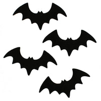 Wholesale 500pcs Padded Felt Bat 3.75" Embellishment - Black