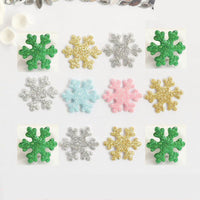 Wholesale Padded Glitter Snowflake 0.75" Embellishment - U PICK