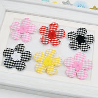 Wholesale Padded Gingham Flower 1.5" Embellishment - U PICK