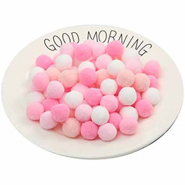 100pcs 1 inch Craft Pom Poms Balls - Pink Color Mix