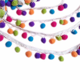 5 Yards Pom Ball Fringe Trim - Rainbow A