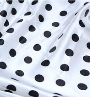 Charmeuse Bridal Satin Fabric Polka Dots by The Yard