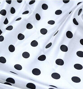 Charmeuse Bridal Satin Fabric Polka Dots by The Yard