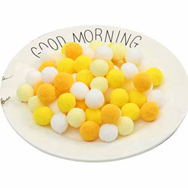 100pcs 1 inch Craft Pom Poms Balls - Yellow Color Mix