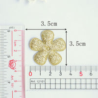 Wholesale 500pcs Padded Glitter Flower 1.5" Embellishment - U PICK