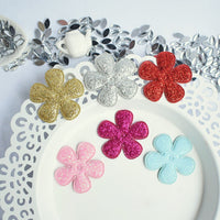 Wholesale 500pcs Padded Glitter Flower 1.5" Embellishment - U PICK