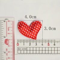 Wholesale 500pcs Padded Satin Dots Heart 1.5" Embellishment - U PICK