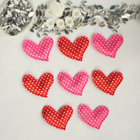 Wholesale 500pcs Padded Satin Dots Heart 1.5" Embellishment - U PICK