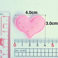 Wholesale Padded Cotton Heart 1.5" Embellishment - U PICK