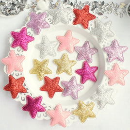 Wholesale 500pcs Padded Glitter Star 1.5" Embellishment - U PICK