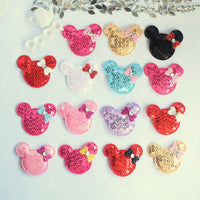 Wholesale 500pcs Padded Sequin Mouse W/Bow 1.5" Embellishment - U PICK