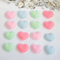 Wholesale 500pcs Padded Cotton Heart 1.25" Embellishment - U PICK