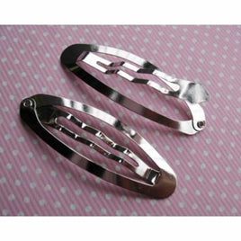 100 Oval Snap Clips 2 Inch  50mm -Silver