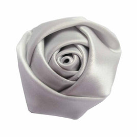 20pcs Satin Rose 2" - Silver