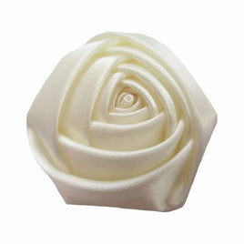 20pcs Satin Rose 2.5" - Ivory