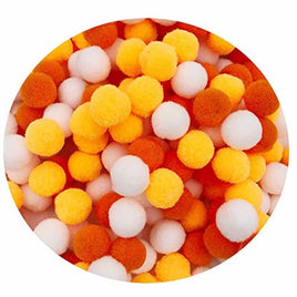 100pcs 1 inch Craft Pom Poms Balls - Oranges Color Mix