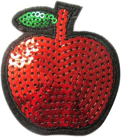 Sequin apple iron on