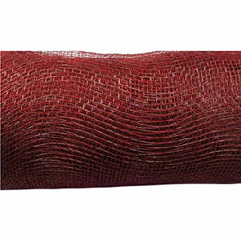 10 inch x 30 feet(10 Yards) Deco Poly Mesh Ribbon (No Metallic Foil) - Wine