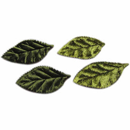 180 Pcs Padded 2-Faced Satin Velvet Leaf -Dark Green