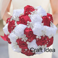 Wholesael 100 Satin Rose Wedding Bride Bouquet Rose 2.5"-U PICK