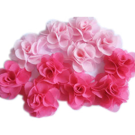 30pcs Chiffon Flower 1.5"