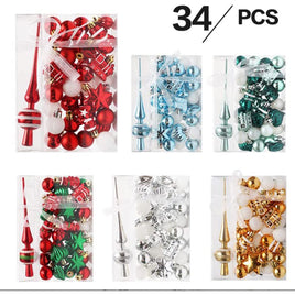 34 Pcs Assorted Cute Shatterproof Christmas Ball-U PICK