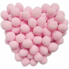 100pcs 1 inch Craft Pom Poms Balls - Baby Pink