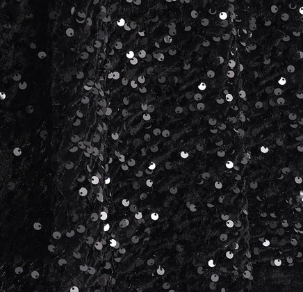 Velvet Sequins Stretch Fabric