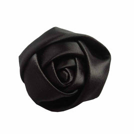 20pcs Satin Rose 2.5" - Black