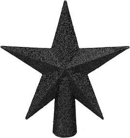 Black Star Topper Glitter Star 6 Inch