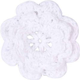 20pcs Crochet Flowers 2" - White