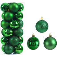 34ct Christmas Ball Ornaments 6CM for Xmas Tree Christmas Decorations Shatterproof Hooks Included-U Pick