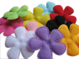 80 Felt Flower 2.5"  Applique -Mix