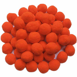 100pcs 1 inch Craft Pom Poms Balls - Orange