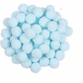 100pcs 1 inch Craft Pom Poms Balls - Baby Blue