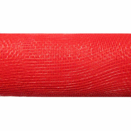 10 inch x 30 feet(10 Yards) Deco Poly Mesh Ribbon (No Metallic Foil) - Red