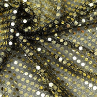 Dot Sequins On Metallic Mesh Fabric by The Yard Seasonal Fabric 43" Wide 1 Yard, Decoration, Backdrop-U Pick