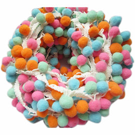 5 Yards Pom Ball Fringe Trim - Colorful Spring