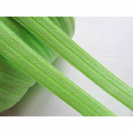 15 Yards 5/8" Glitter FOE Elastics - Neon Green