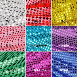 10 Yard Dot Sequins On Metallic Mesh Fabric U Pick