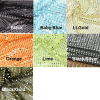 10 Yard Dot Sequins On Metallic Mesh Fabric U Pick