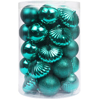 34ct Christmas Ball Ornaments 6CM for Xmas Tree Christmas Decorations Shatterproof Hooks Included-U Pick