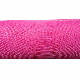 10 inch x 30 feet(10 Yards) Deco Poly Mesh Ribbon (No Metallic Foil) - Hot Pink