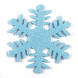 20pcs 3.5" Felt Snowflake(3mm thick) - Blue